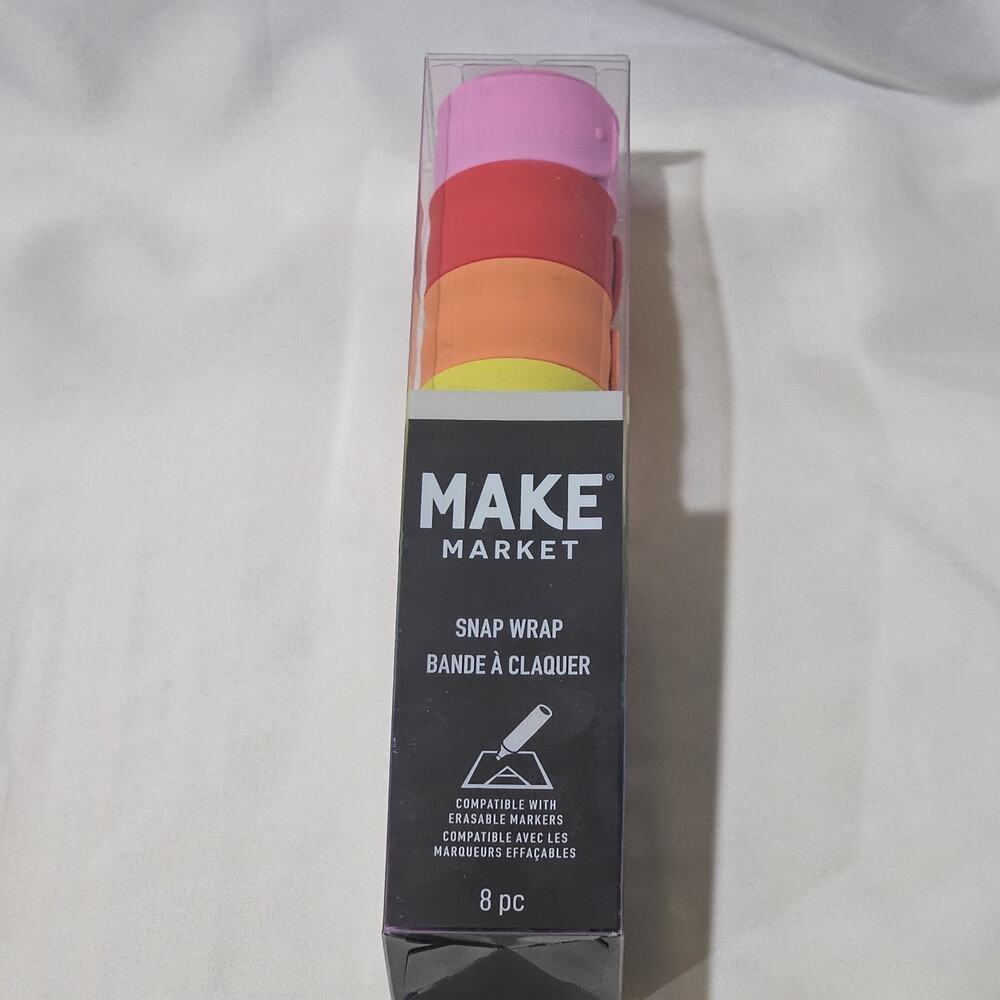 Make Market Snap Wrap 8 Pc Rainbow Vinyl Craft Paper Roll Organizer New